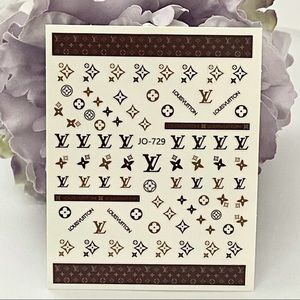 Luxury Designer Logo Fingernail Art Stickers